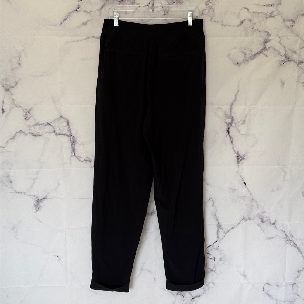 ATHLETA Cartiff Pant Black Tie Waist Cuffed Track Pants Size 14 Tall - Picture 8 of 12